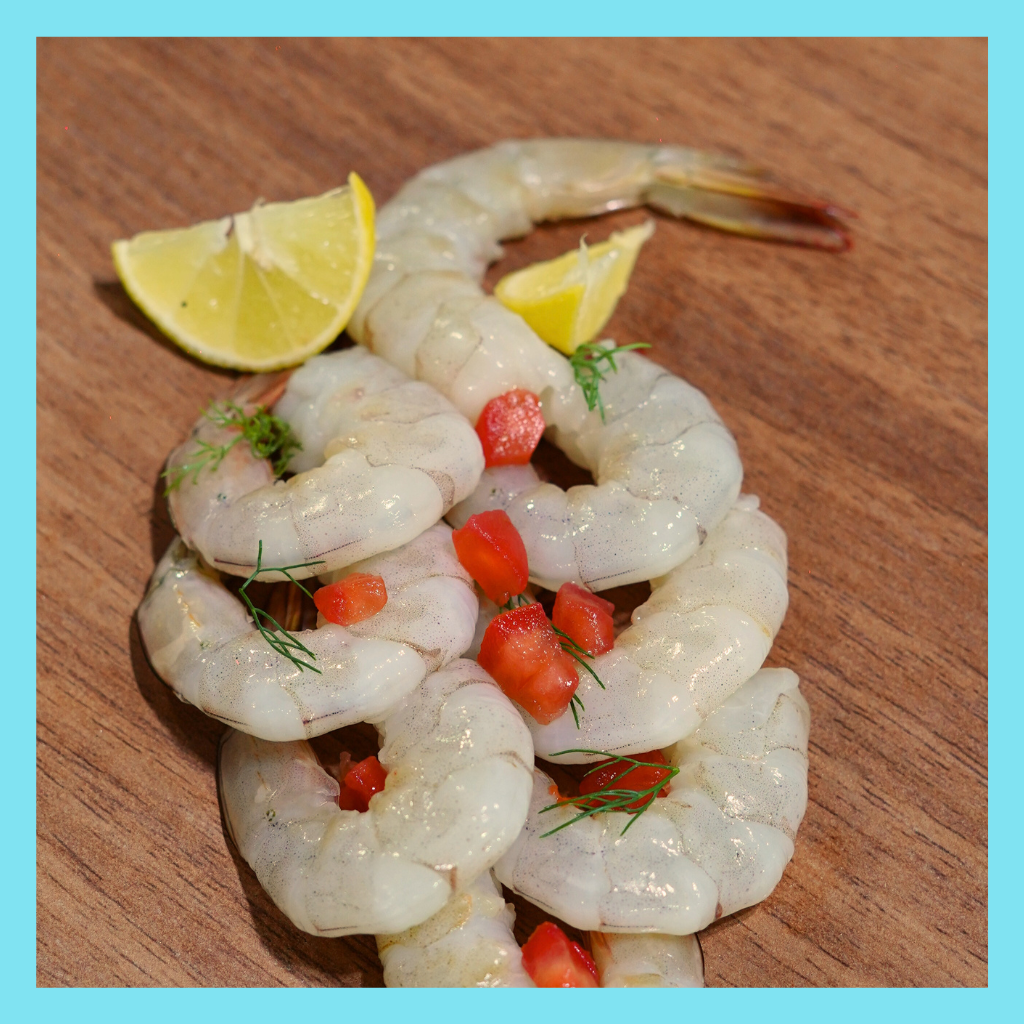 Frozen 1 KG Jumbo Shrimps Peeled Tail On 21/25