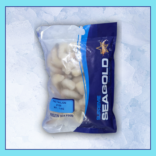 1 KG Jumbo Shrimps Peeled Tail On 21/25 (Frozen)